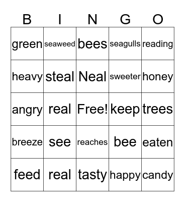 Alphie's Story Bingo Card