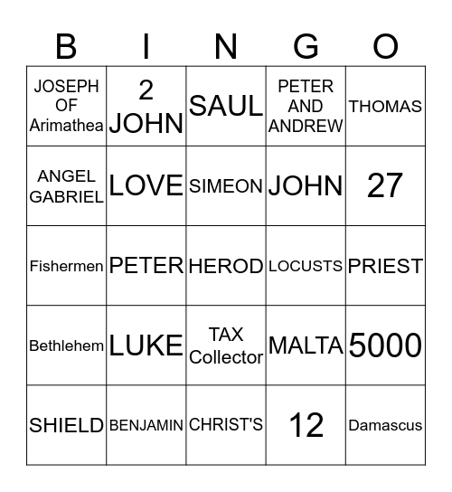 OWN YOUR FAITH Bingo Card