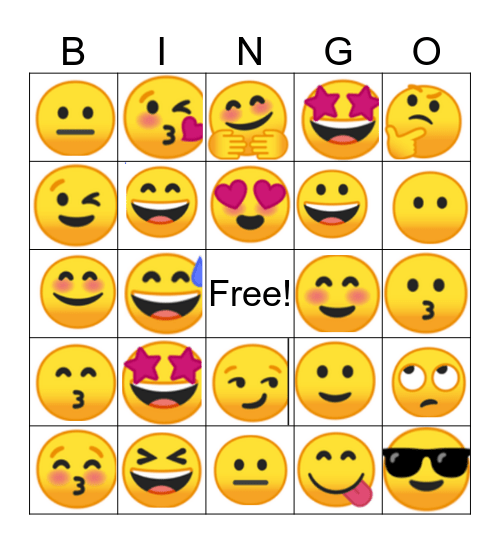 Emoji Bingo Card