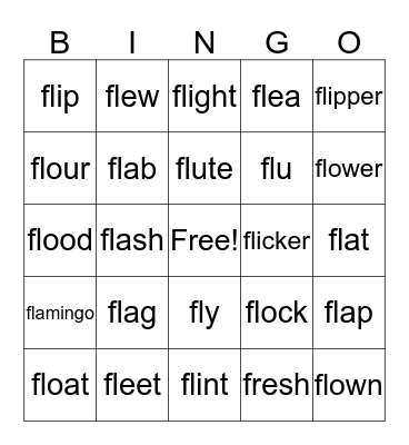 /FL/ Blend Bingo Card