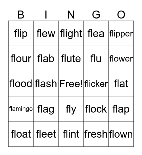 /FL/ Blend Bingo Card