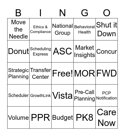 FAR WEST DIVISION Bingo Card