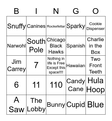 No More Reindeer Games Bingo Game  Bingo Card