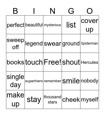 POP SONG 2 Bingo Card