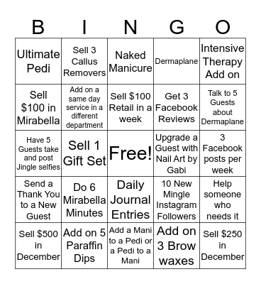 Mingle Bingo Nails Bingo Card