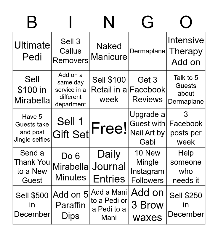 Mingle Bingo Nails Bingo Card