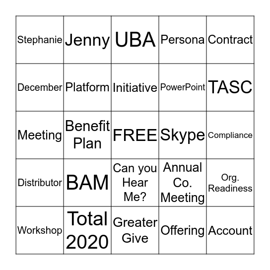 Bingo Card
