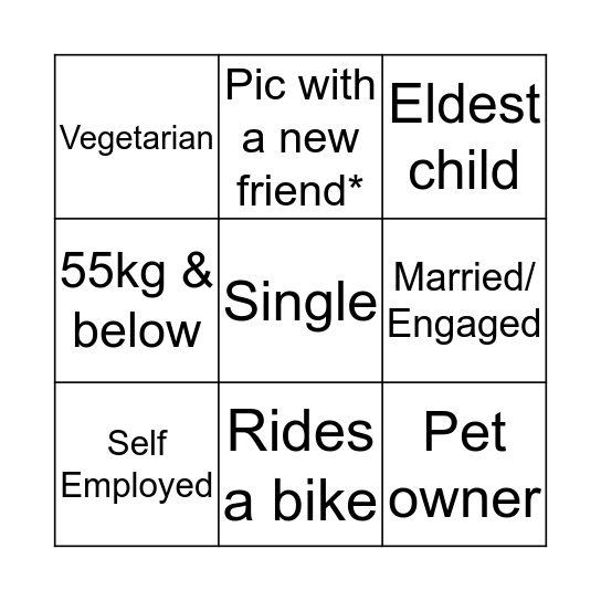 The Social Circle Bingo Card