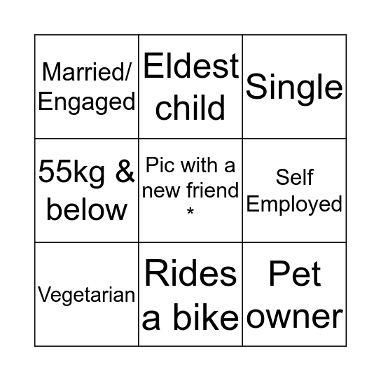 The Social Circle Bingo Card