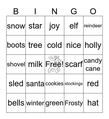 Winter Bingo Card