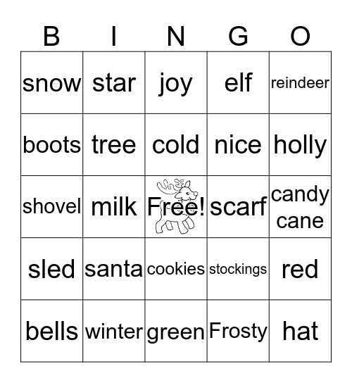 Winter Bingo Card