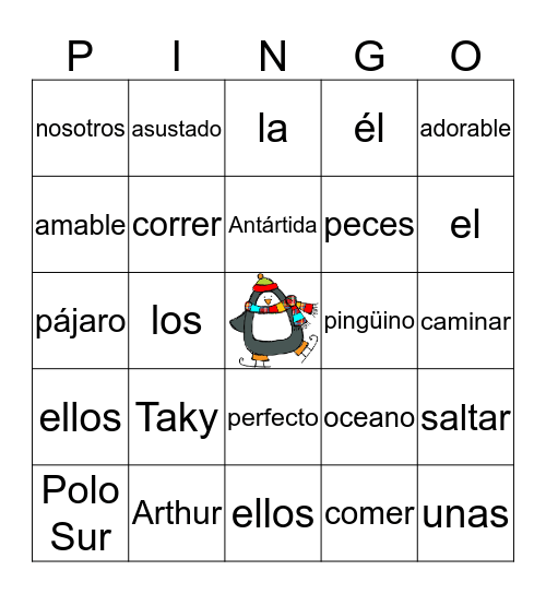 PINGÜINOS Bingo Card