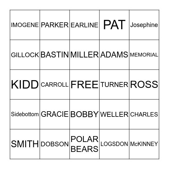 Bingo Card