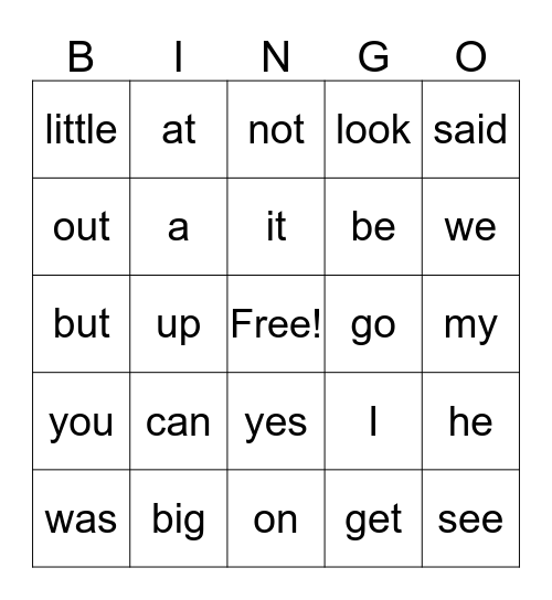 Level 2 Bingo Card