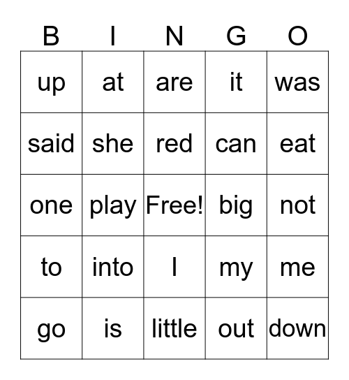 Level 3 Bingo Card