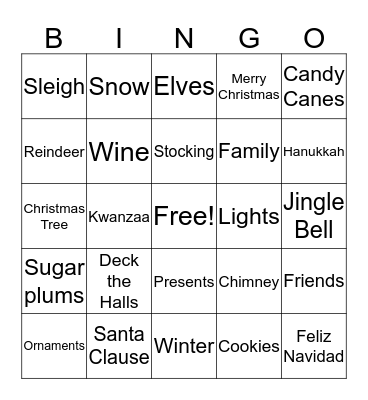 Merry Bingo Card