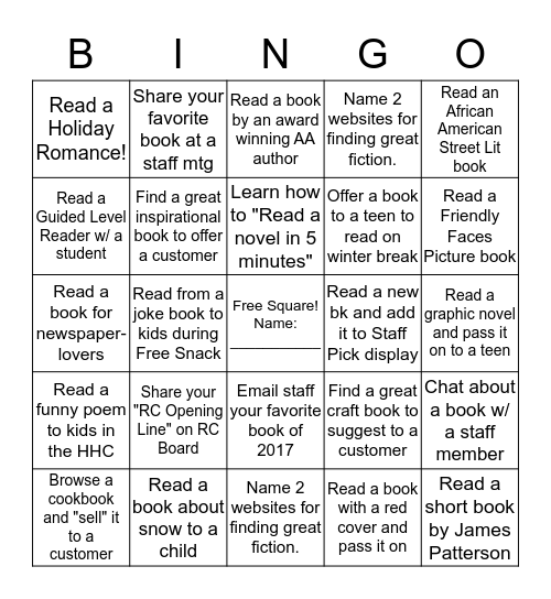 MLK Holiday Reading Conversation BINGO Card