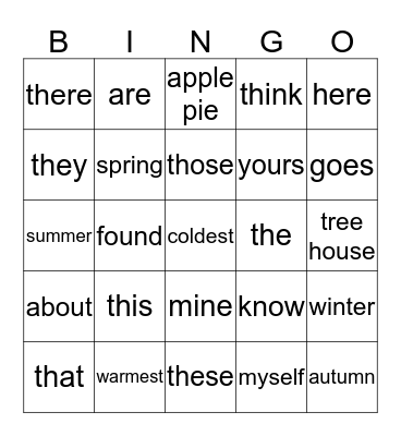 GGC BINGO Card