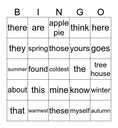 GGC BINGO Card