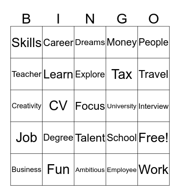 Inspirational Bingo Card