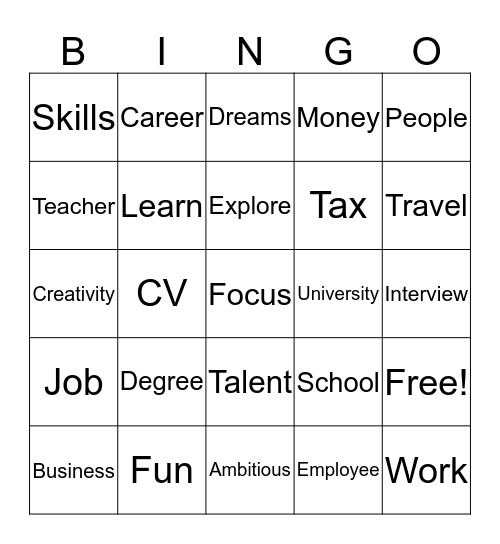 Inspirational Bingo Card