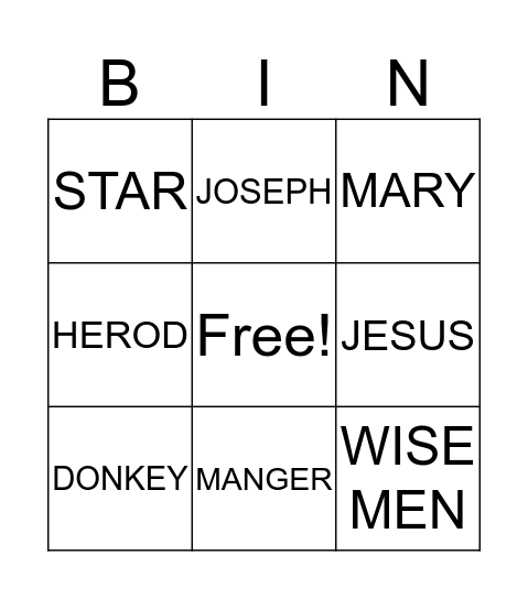 CHRISTMAS Bingo Card