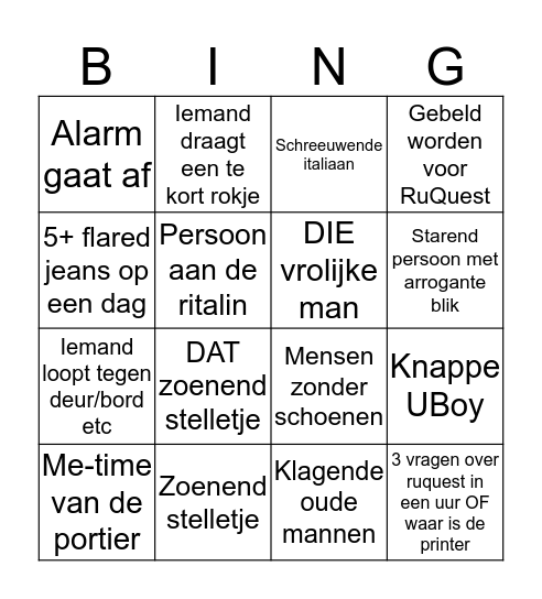 UBingokaart Bingo Card
