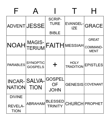 DISCIPLES OF JESUS Bingo Card