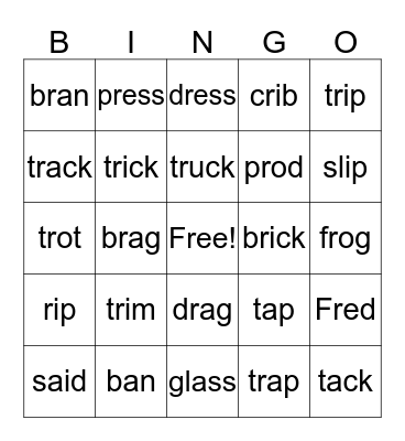 fr, tr, pr blends and some Bingo Card