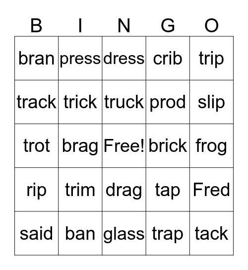 fr, tr, pr blends and some Bingo Card