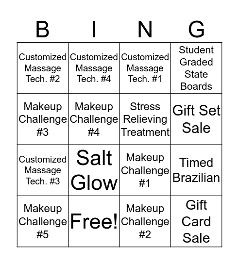 Graduation Challenge! Bingo Card