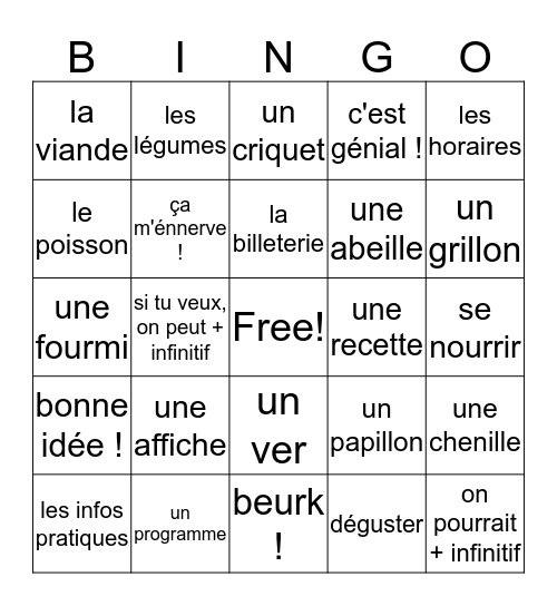 Quizz 6 Bingo Card