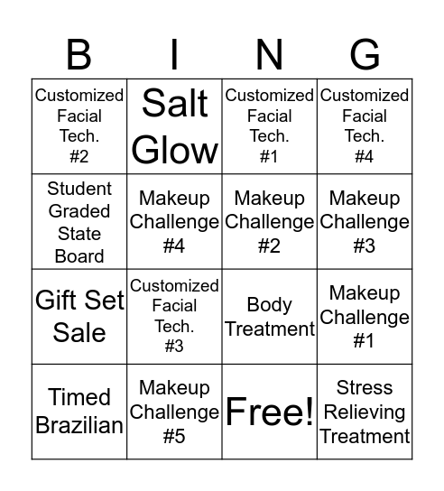 Graduation Challenge!  Bingo Card