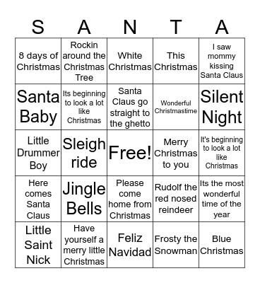 Christmas Bingo Card