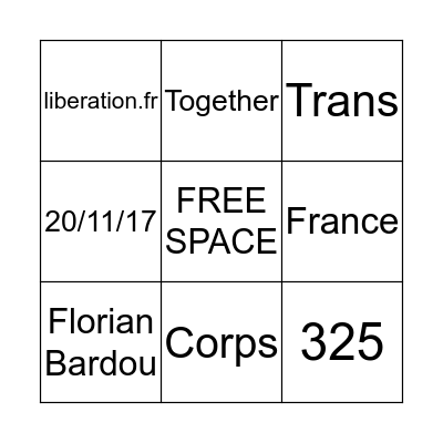 Actualites Bingo Card