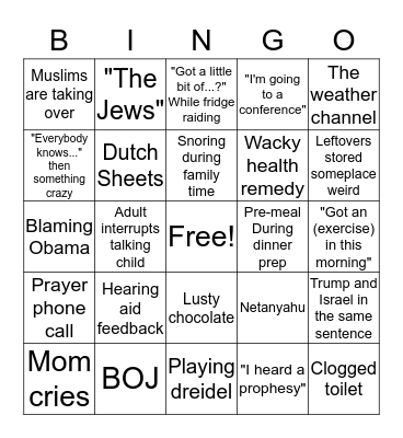 Christmas Bingo Card