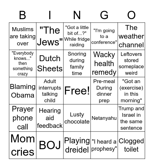 Christmas Bingo Card