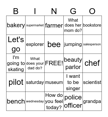 B6 Bingo Card