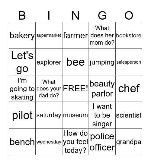 B6 Bingo Card