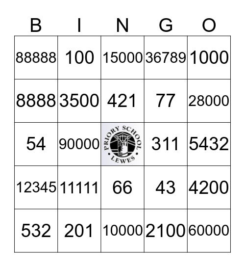 Hundred，thousand，ten-thousand 百，千，万 Bingo Card