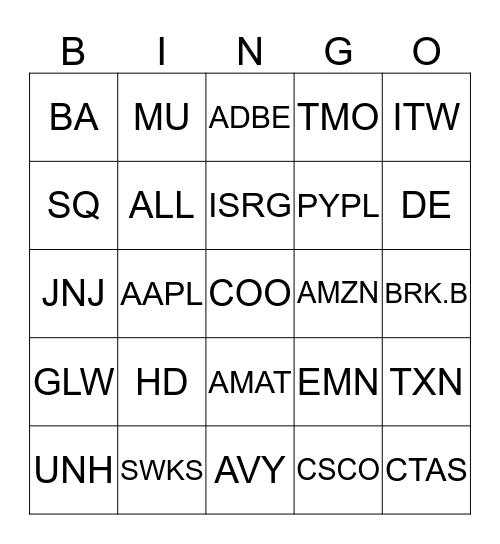 TIFF Bingo Card