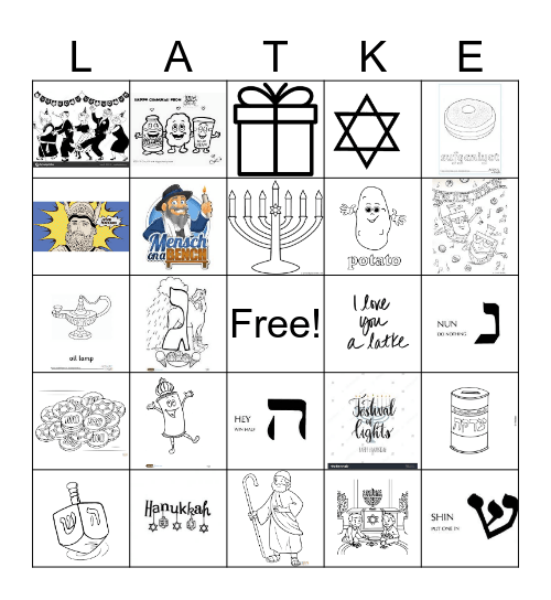 Chanukah Bingo Card