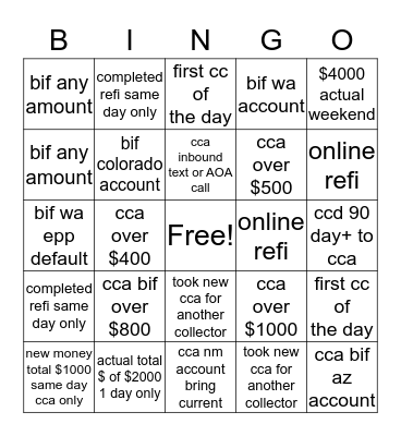 BINGO Card
