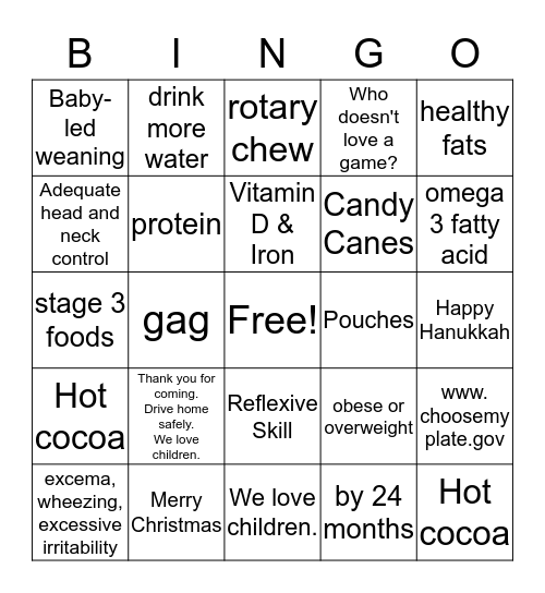 CHEW ON THIS Bingo Card