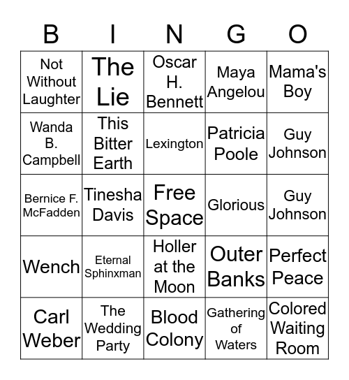 BOOK CLUB  Bingo Card