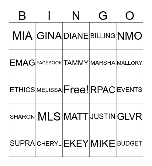 HOLIDAY LUNCHEON Bingo Card