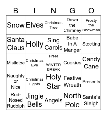 CHRISTMAS TIME Bingo Card