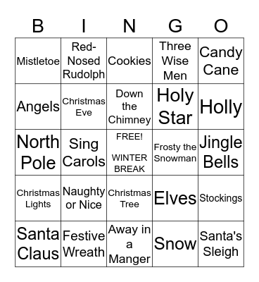 CHRISTMAS TIME Bingo Card