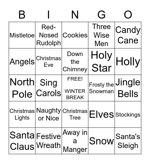 CHRISTMAS TIME Bingo Card