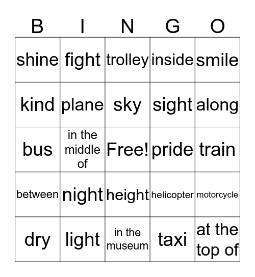Family 3 Unit 11 words and dipthong Bingo Card